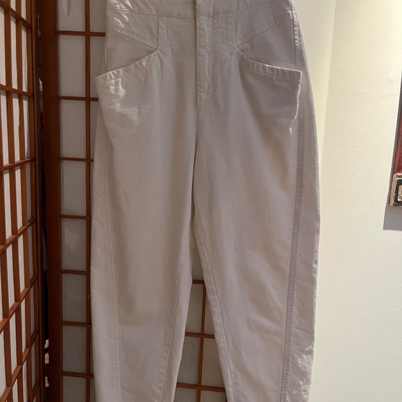 ISABEL MARANT NUBAIA  JEANS - WHITE, SIZE 36 - Picture 6 of 8